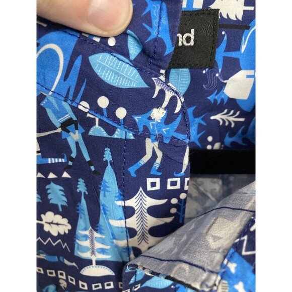 Betabrand Men’s Short Sleeve Button‎ Down Graphic Shirt Size XL - Picture 4 of 6